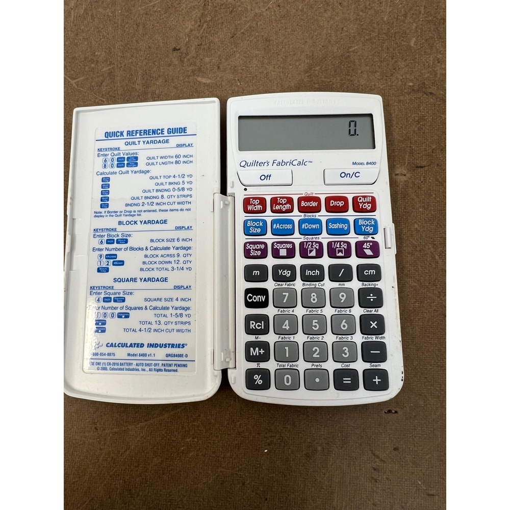 Calculated Industries Quilters FabriCalc Model 8400 Quilt Design Calculator sew